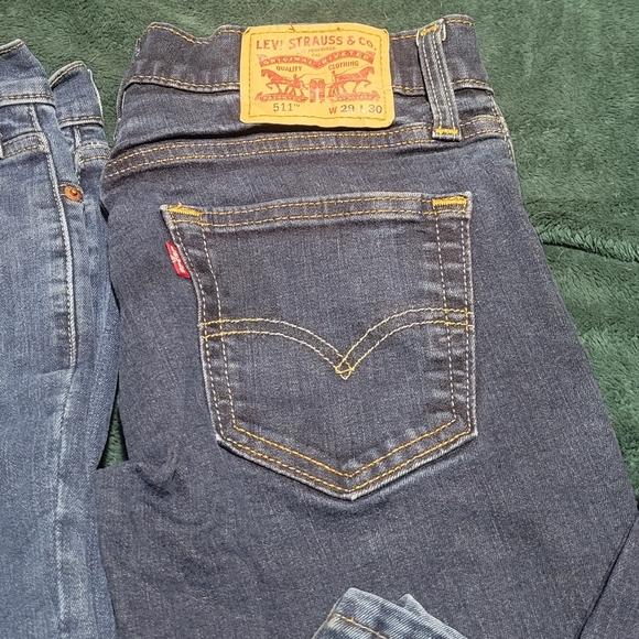 3 Pairs - Levi's Classic Dark Blue Denim Jeans - Picture 3 of 4